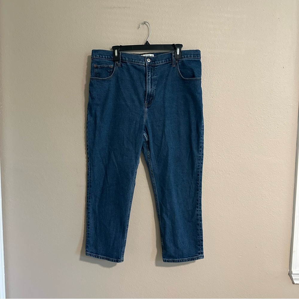 Abercrombie & Fitch Curve Love The Ankle Straight Ultra High Rise
